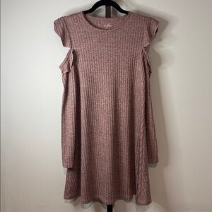 Francesca's Boutique Alya Blush Long Sleeve Sweater Dress XS New NWT